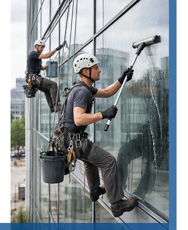 Мойка витражей альпинистами в Рубцовске от 708 р. под ключ|ВЫСОТНИК-Рбц