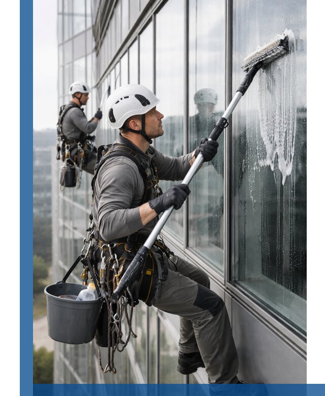 Высотная мойка сплошного остекления с выездом в Рубцовске