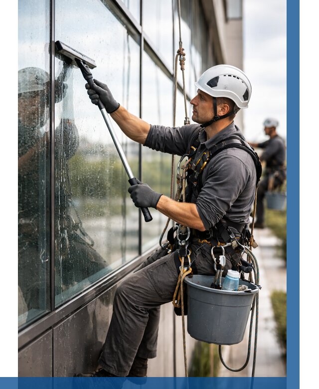 Мойка стеклянных фасадов в Рубцовске от 202 р. | ВЫСОТНИК-Рбц