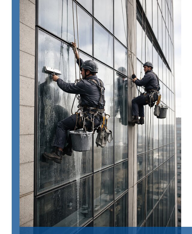 Профессиональная мойка стеклянных фасадов зданий в Рубцовске