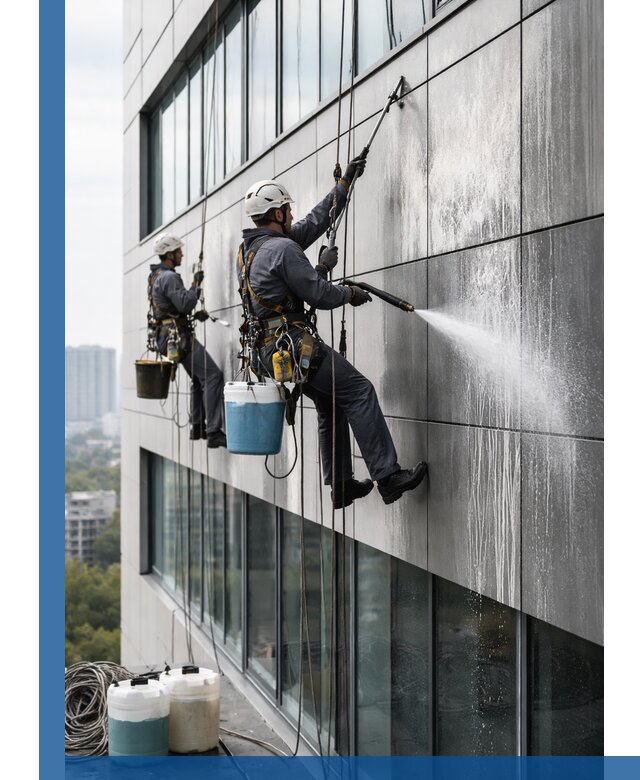 Профессиональная мойка вентилируемых фасадов в Рубцовске