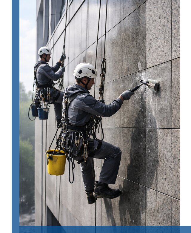 Профессиональная мойка фасада из керамогранита в Рубцовске