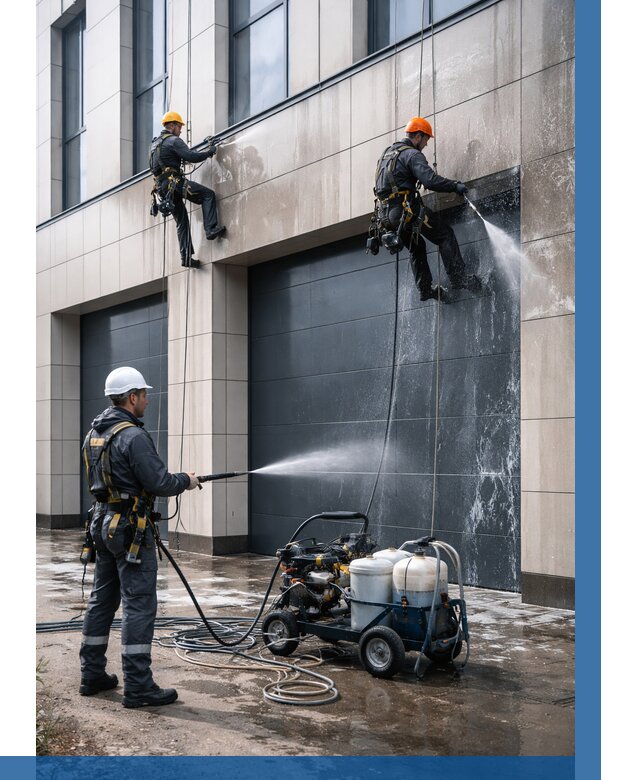 Послестроительная мойка фасада в Рубцовске от 303 р. | ВЫСОТНИК-Рбц