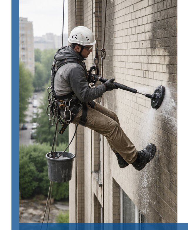 Очистка фасада от копоти в Рубцовске профессионально и безопасно