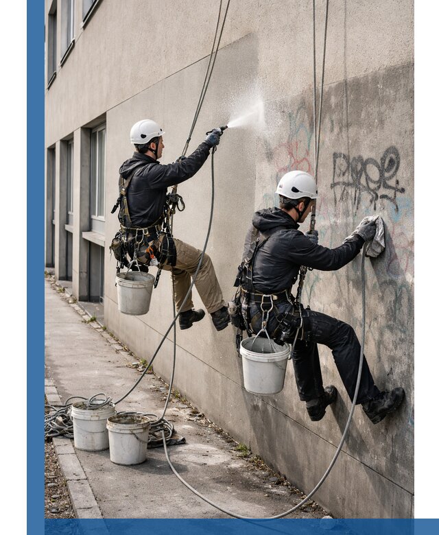 Антиграффити покрытие фасада с защитой от надписей в Рубцовске