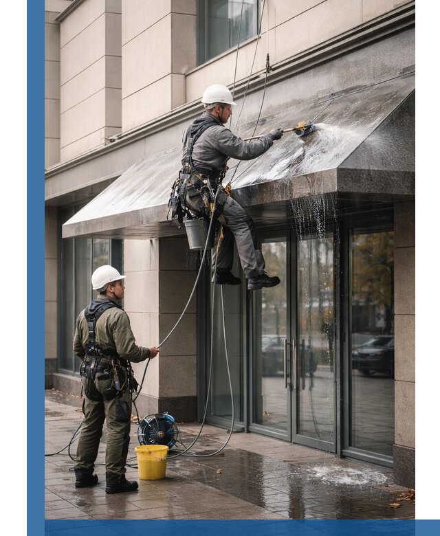 Профессиональная мойка козырьков и навесов в Рубцовске