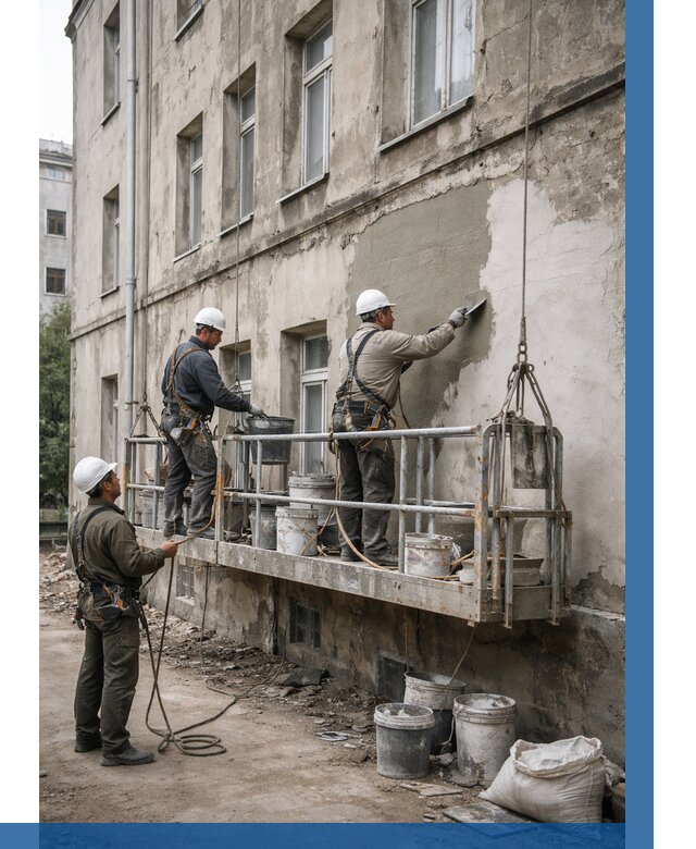 Капитальный ремонт фасада в Рубцовске от 4247 р. | ВЫСОТНИК-Рбц