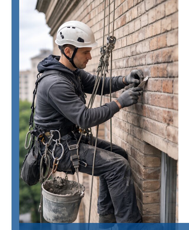 Качественный ремонт кирпичной кладки фасада в Рубцовске с гарантией