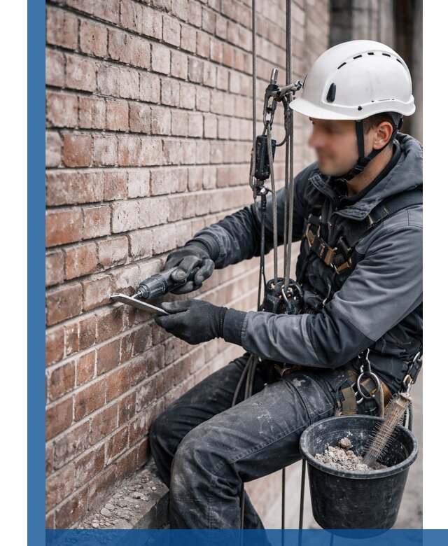 Расшивка кирпичных швов фасадов и стен, ремонт в Рубцовске