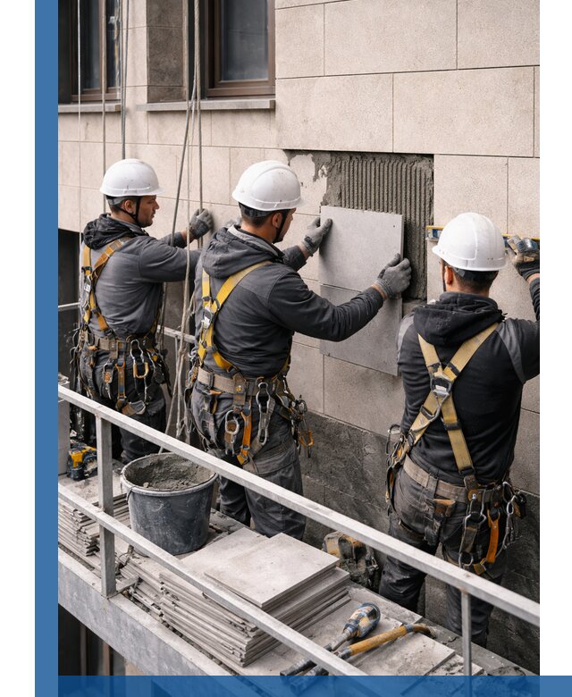 Ремонт облицовки фасада плиткой в Рубцовске с гарантией