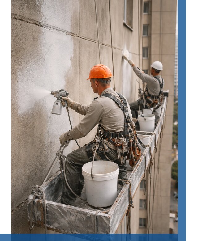 Грунтовка фасада на высоте в Рубцовске от 121 р. | ВЫСОТНИК-Рбц