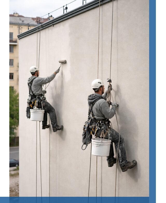 Покраска оштукатуренного фасада в Рубцовске от 324 р. | ВЫСОТНИК-Рбц