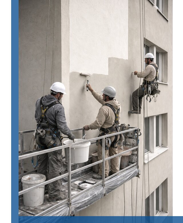 Покраска оштукатуренного фасада в Рубцовске под ключ с гарантией