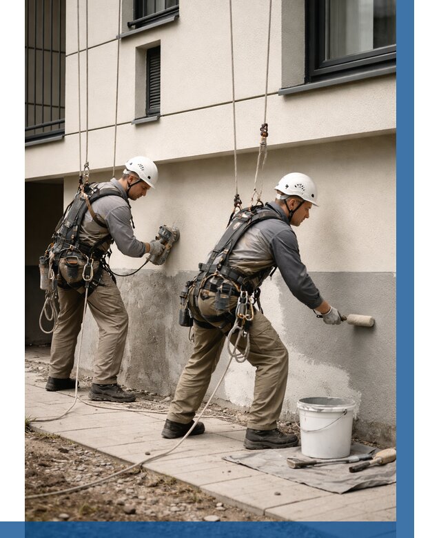 Окраска цоколя здания в Рубцовске от 455 р. под ключ | ВЫСОТНИК-Рбц