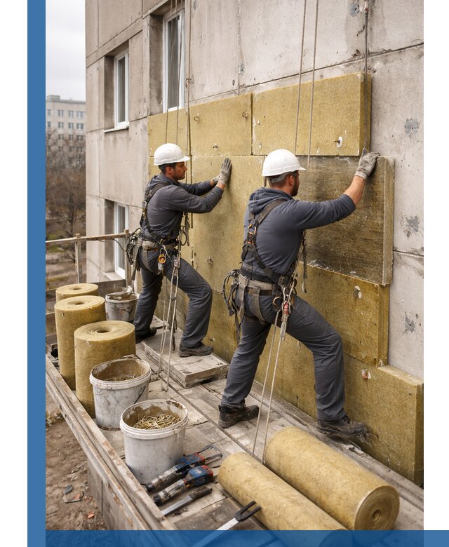 Утепление фасада минватой в Рубцовске под ключ с гарантией