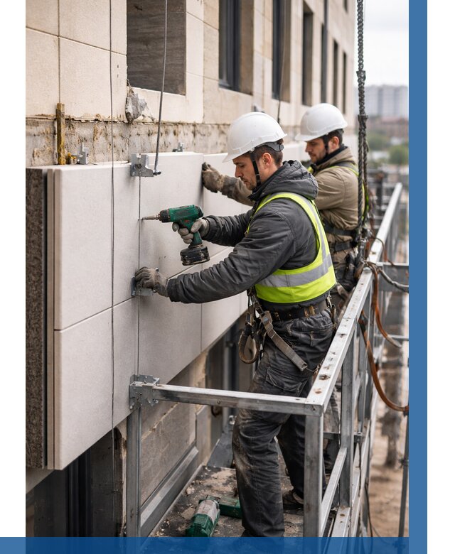 Монтаж фасадных термопанелей в Рубцовске от 1517 р. | ВЫСОТНИК-Рбц