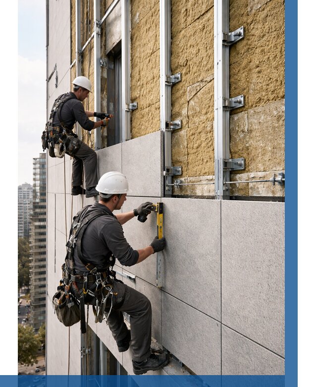 Монтаж вентилируемого фасада в Рубцовске от 3540 р. | ВЫСОТНИК-Рбц