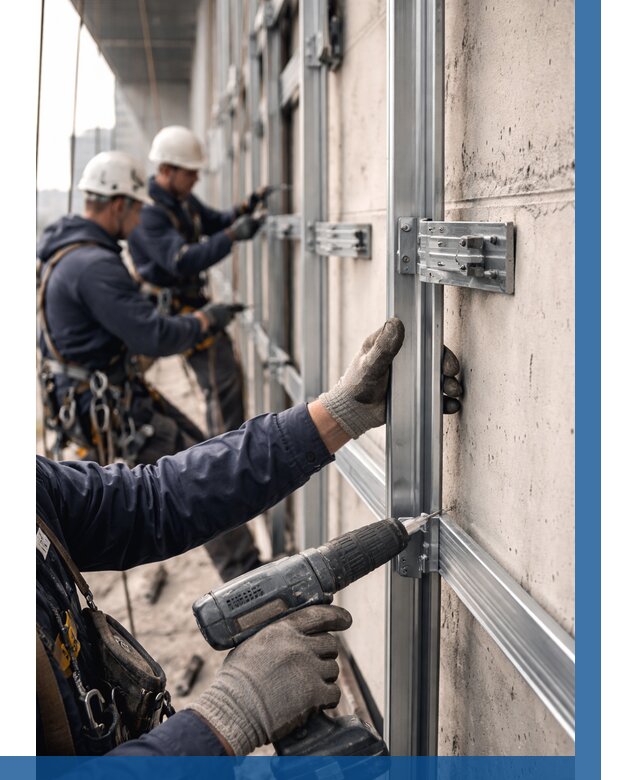 Монтаж подсистемы вентфасада в Рубцовске от 860 р. | ВЫСОТНИК-Рбц