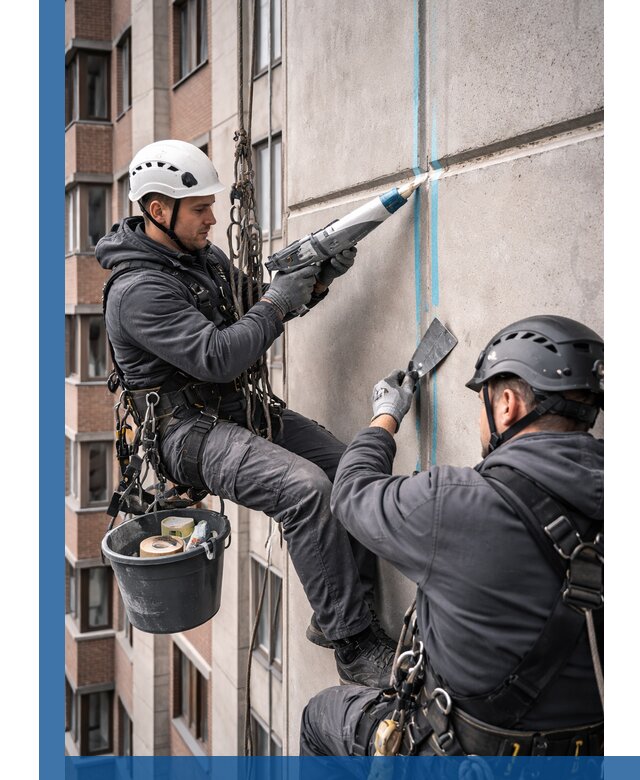 Вторичная герметизация швов фасада и кровли в Рубцовске