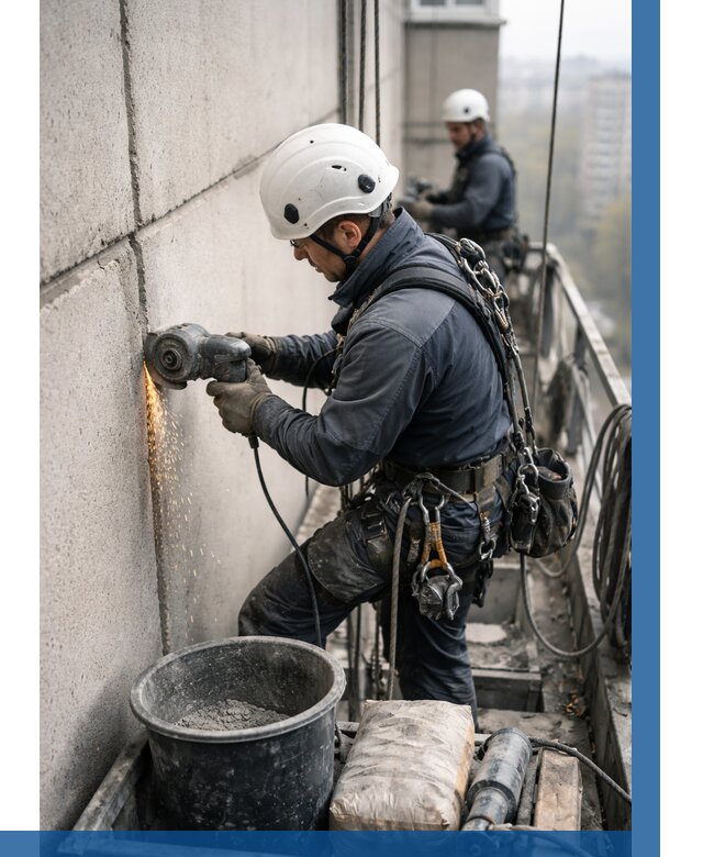 Штробление межпанельных швов в Рубцовске от 1214 р. | ВЫСОТНИК-Рбц