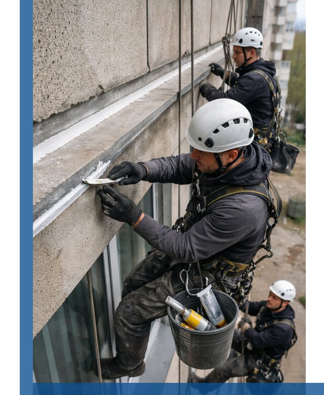 Герметизация примыкания балкона в Рубцовске под ключ с гарантией