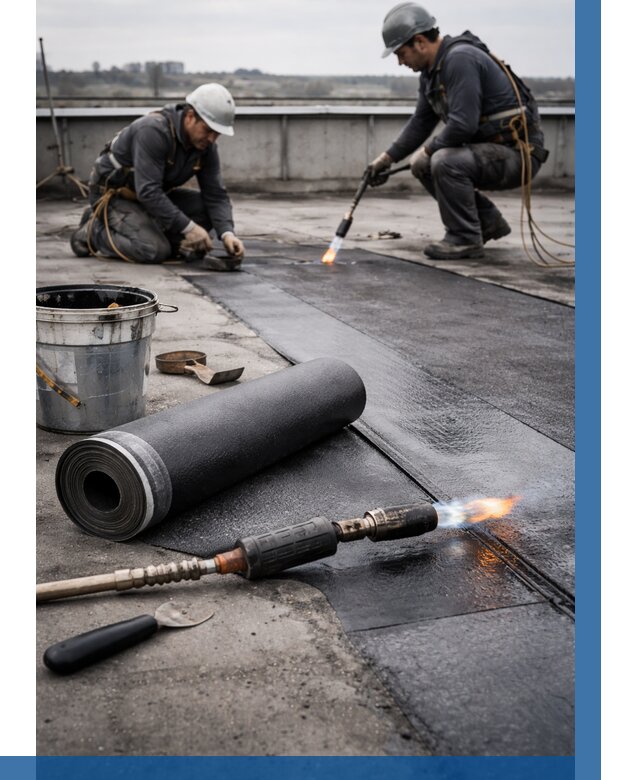 Ремонт рулонной кровли в Рубцовске от 657 р. | ВЫСОТНИК-Рбц