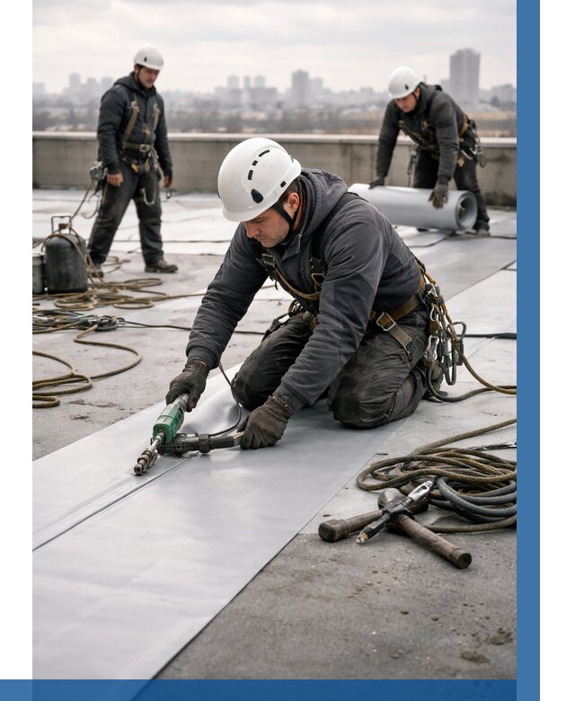 Ремонт мембранной кровли в Рубцовске от 1820 р./м2 | ВЫСОТНИК-Рбц