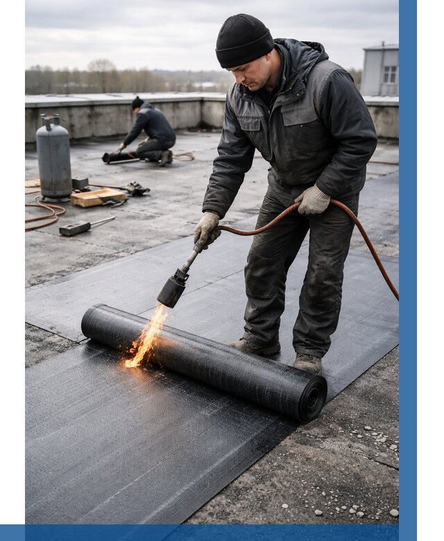 Ремонт наплавляемой кровли в Рубцовске от 708 р. | ВЫСОТНИК-Рбц