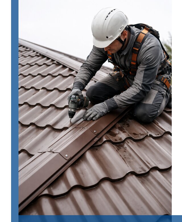 Ремонт металлочерепицы на крыше в Рубцовске профессионально