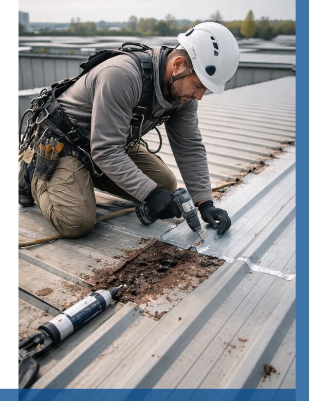 Ремонт профнастила на кровле в Рубцовске от 708 р. | ВЫСОТНИК-Рбц