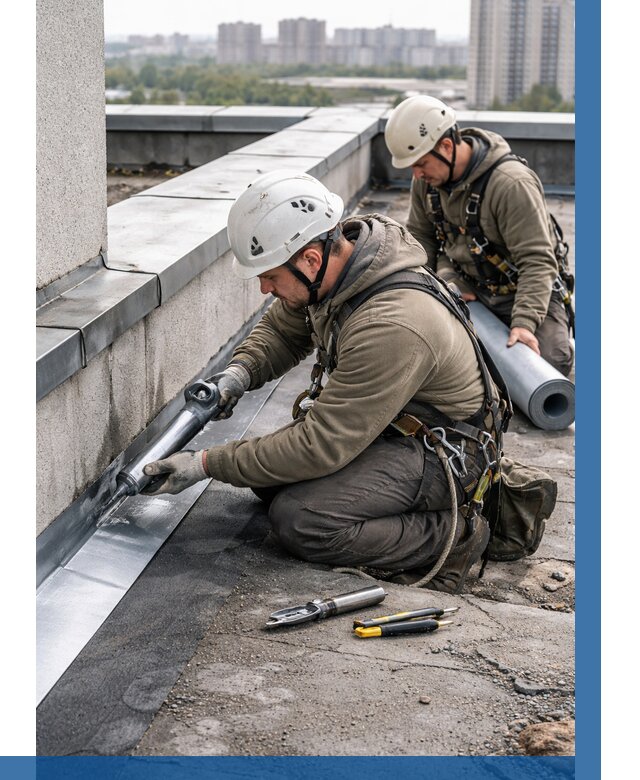 Ремонт кровельных примыканий в Рубцовске от 1214 р. | ВЫСОТНИК-Рбц