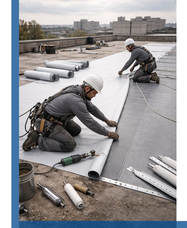 Монтаж мембранной кровли в Рубцовске для промышленных зданий