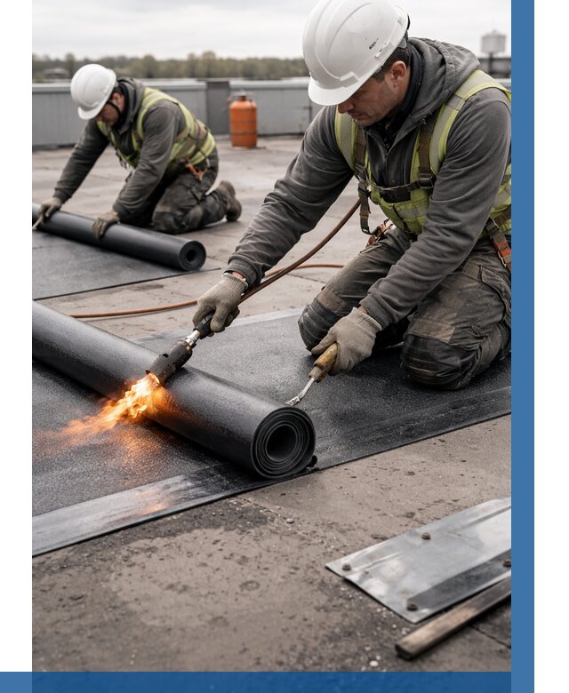 Монтаж наплавляемой кровли в Рубцовске от 860 р. — ВЫСОТНИК-Рбц