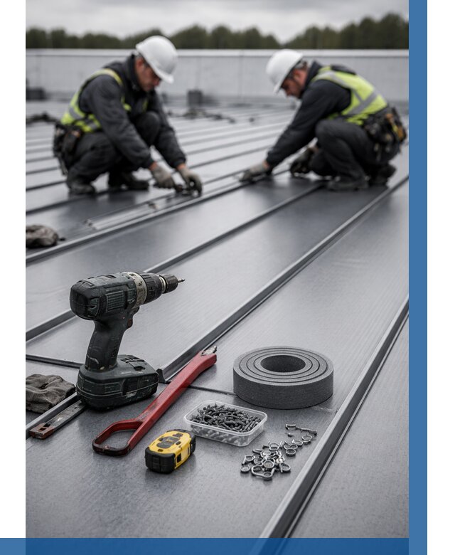 Монтаж фальцевой кровли в Рубцовске от 1820 р. | ВЫСОТНИК-Рбц