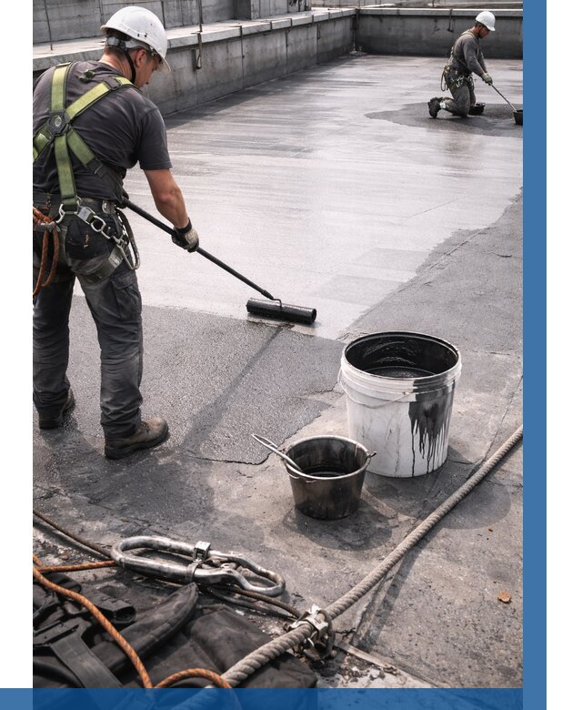 Гидроизоляция кровли жидкой резиной в Рубцовске от 506 р. | ВЫСОТНИК-Рбц