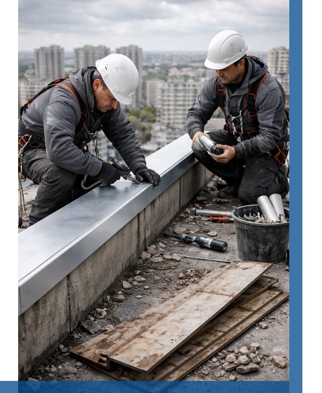 Замена парапетных крышек под ключ в Рубцовске от 1214 р. | ВЫСОТНИК-Рбц