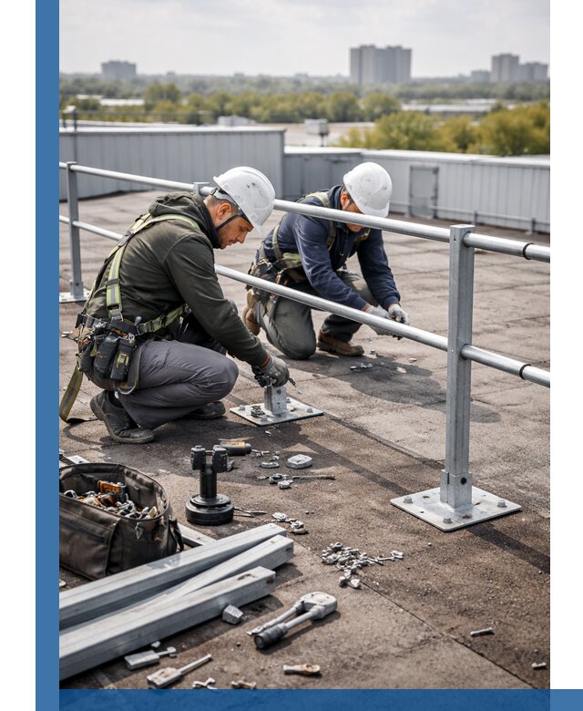 Монтаж кровельного ограждения в Рубцовске под ключ с гарантией