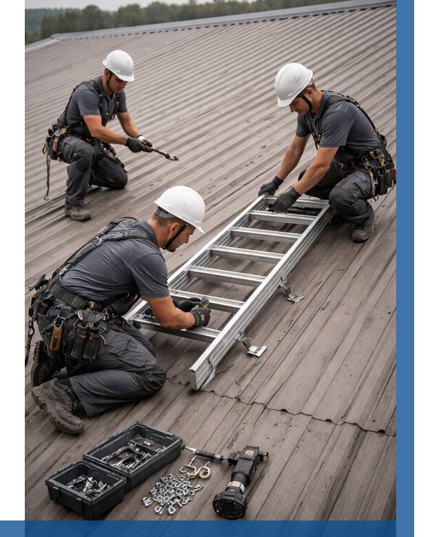 Монтаж кровельной лестницы в Рубцовске от 4551 р. | ВЫСОТНИК-Рбц