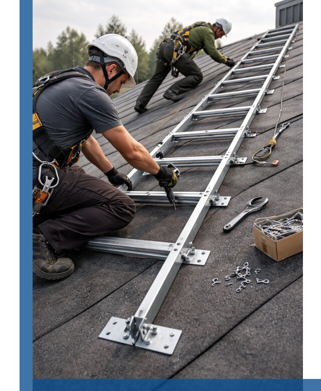 Профессиональный монтаж кровельной лестницы в Рубцовске под ключ