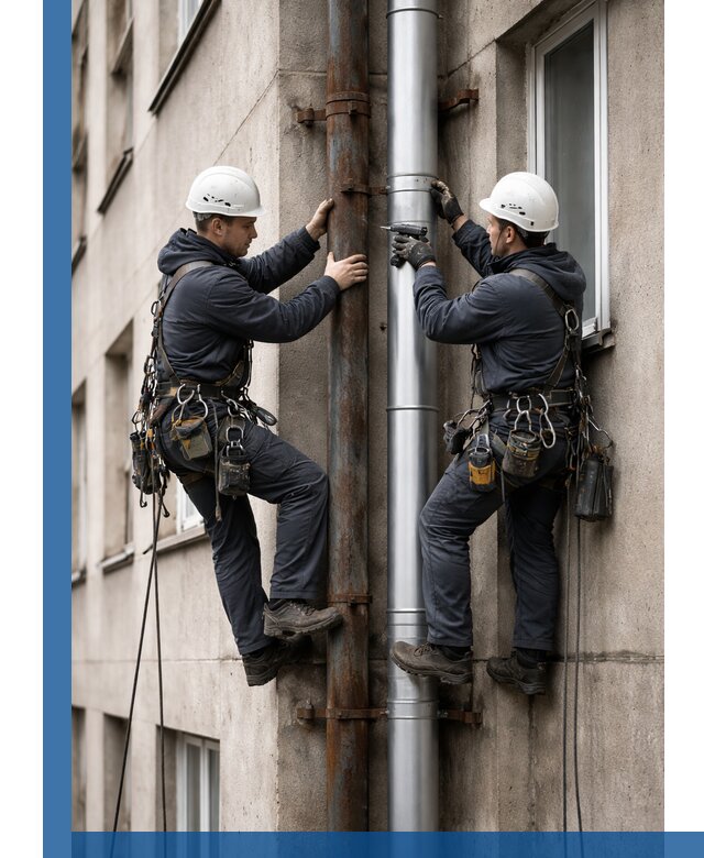 Замена водосточных труб в Рубцовске: монтаж и демонтаж под ключ