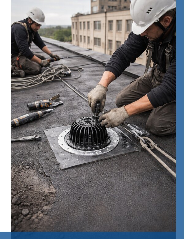 Установка водосточных воронок в Рубцовске цена от 3540 р. | ВЫСОТНИК-Рбц