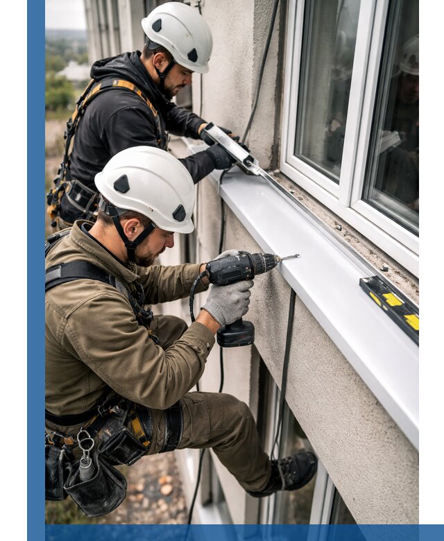 Профессиональный монтаж оконных отливов и отведения воды в Рубцовске