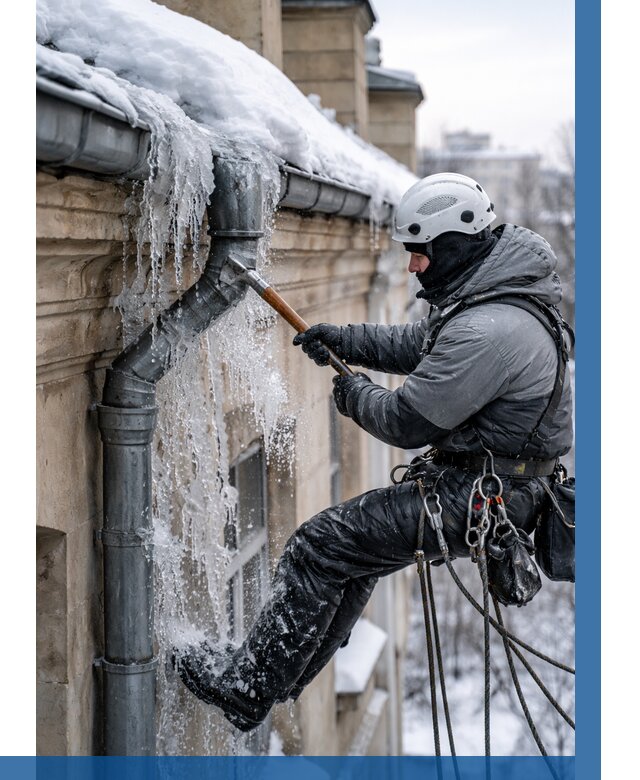 Очистка водостоков от льда в Рубцовске от 3540 р. | ВЫСОТНИК-Рбц