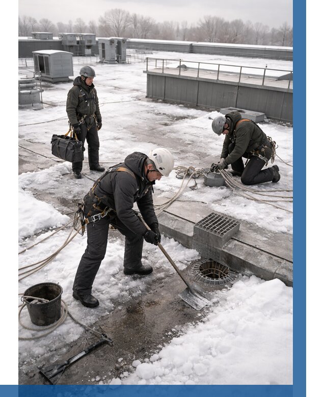 Абонентское обслуживание кровли зимой в Рубцовске от 8090 р. | ВЫСОТНИК-Рбц