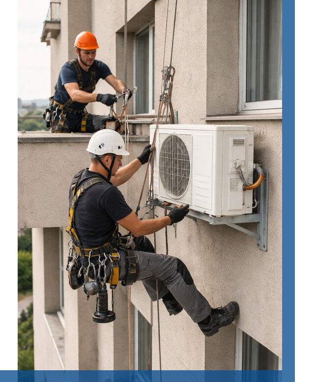 Монтаж внешнего блока кондиционера в Рубцовске от 6573 р. | ВЫСОТНИК-Рбц