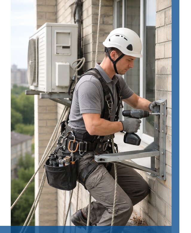 Установка кронштейнов кондиционера в Рубцовске от 3540 р. | ВЫСОТНИК-Рбц