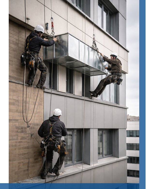 Монтаж воздуховодов на фасаде в Рубцовске от 1517 р. | ВЫСОТНИК-Рбц