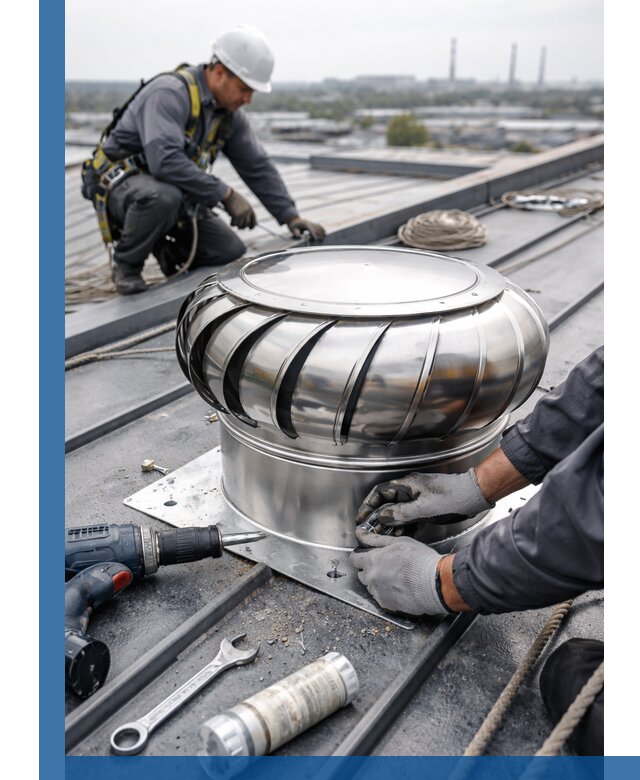 Установка дефлекторов на кровле в Рубцовске профессионально