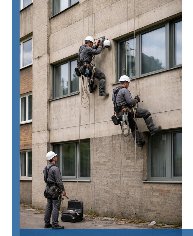 Монтаж фасадных камер видеонаблюдения в Рубцовске под ключ