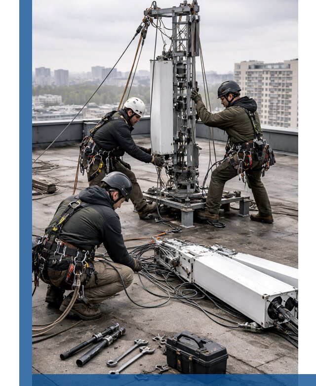 Демонтаж антенн на крыше зданий в Рубцовске с гарантией